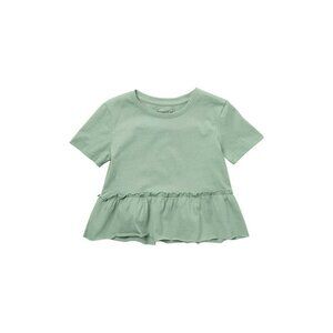 Sovereign Code Youth Girl Size 5 Short Sleeve Freely Tee with Ruffle Seafoam 496